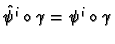 $ \hat\psi^i \circ \gamma = \psi^i \circ \gamma$