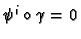 $ \psi^i \circ \gamma = 0$